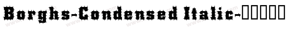 Borghs-Condensed Italic字体转换